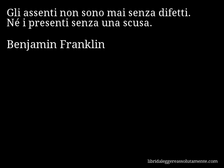 cartolina aforisma benjamin franklin