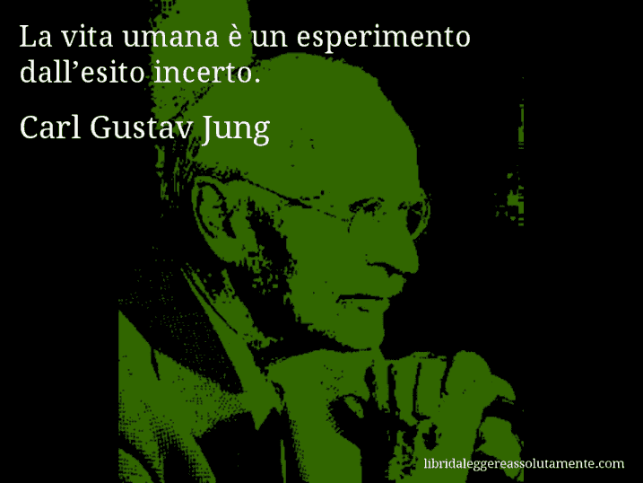 Aforisma di Carl Gustav Jung : La vita umana è un esperimento dall’esito incerto.