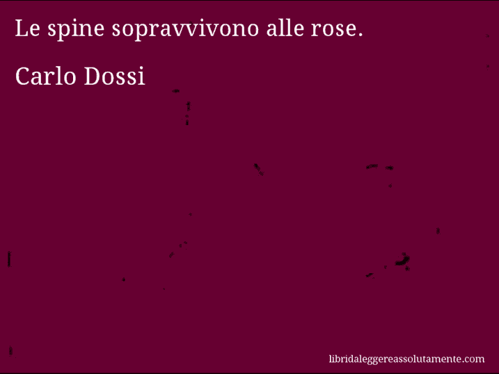 Aforisma di Carlo Dossi : Le spine sopravvivono alle rose.