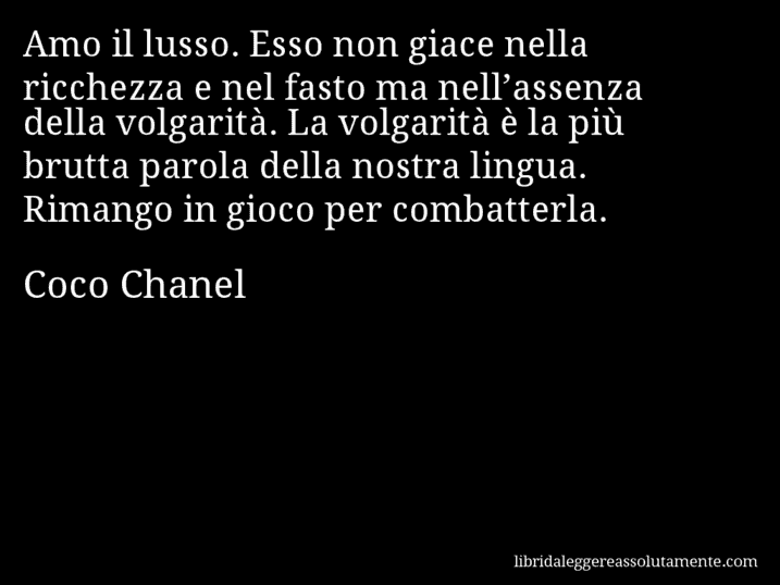 cartolina aforisma coco chanel