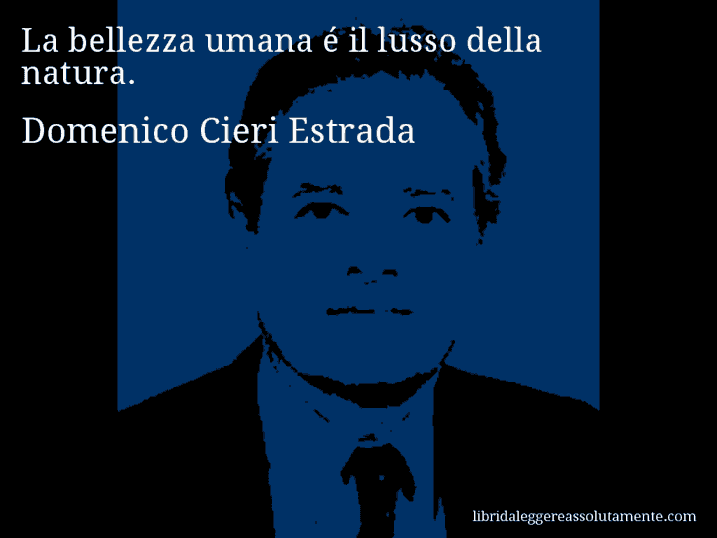 Aforisma di Domenico Cieri Estrada : La bellezza umana é il lusso della natura.