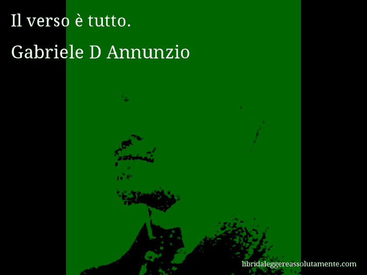 Aforisma di Gabriele D Annunzio : Il verso è tutto.