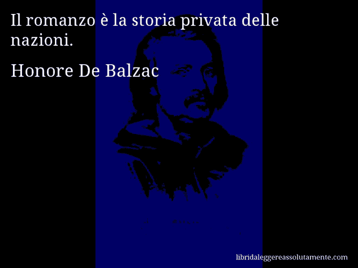 Aforisma di Honore De Balzac : Il romanzo è la storia privata delle nazioni.