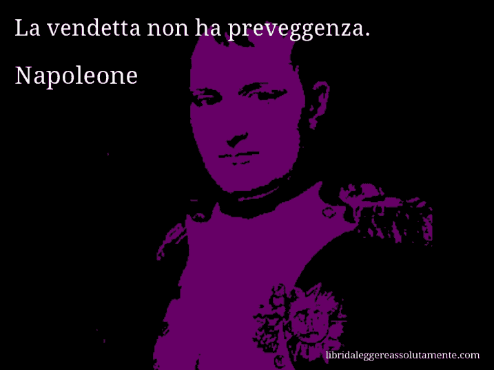 Aforisma di Napoleone : La vendetta non ha preveggenza.