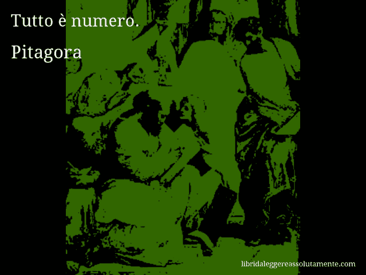 Aforisma di Pitagora : Tutto è numero.