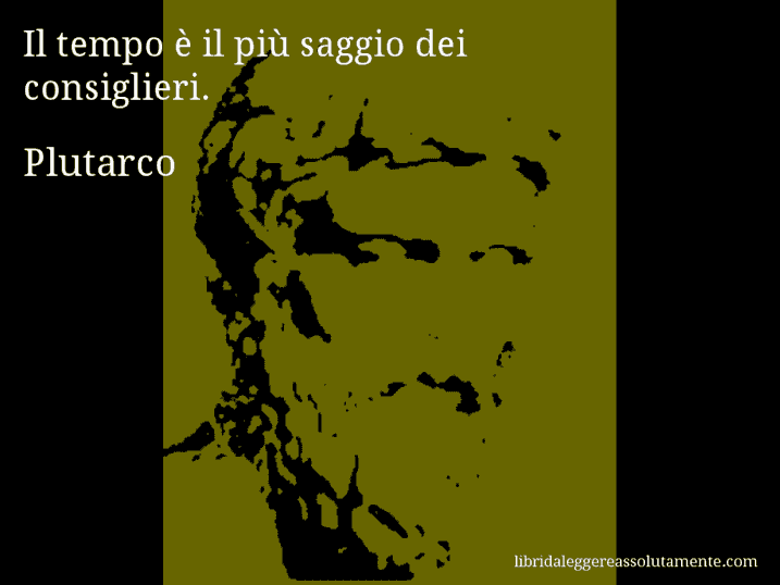 Aforisma di Plutarco : Il tempo è il più saggio dei consiglieri.