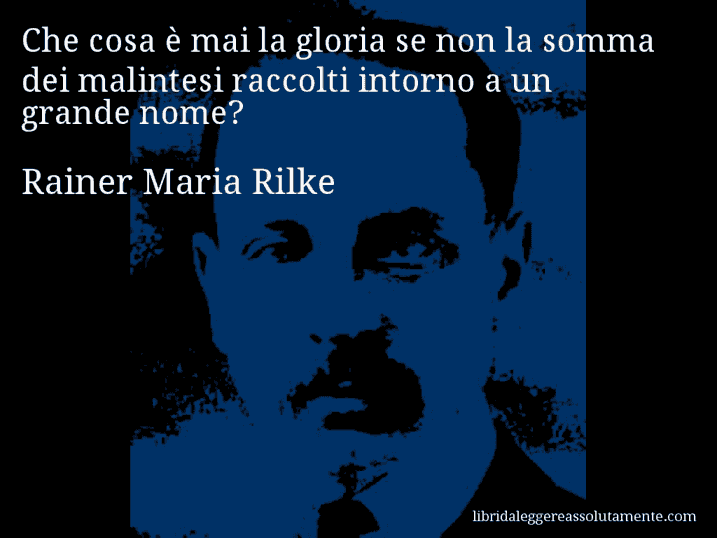 cartolina aforisma rainer maria rilke