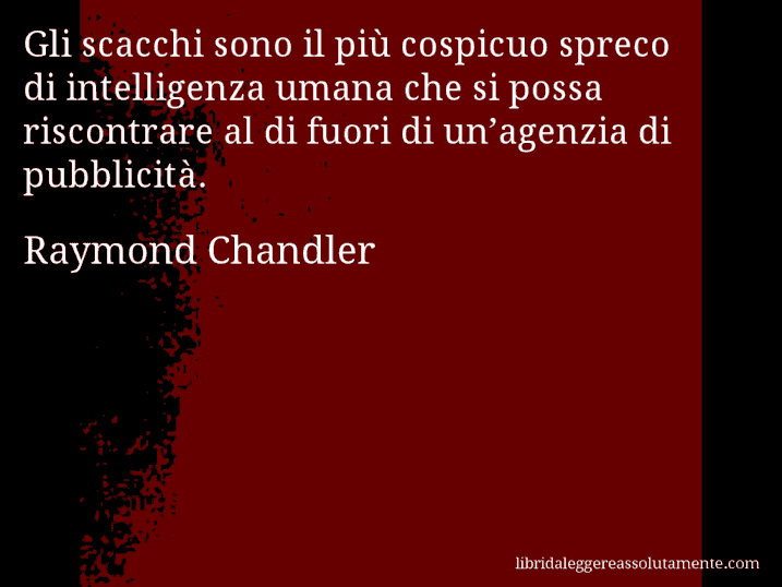 cartolina aforisma raymond chandler