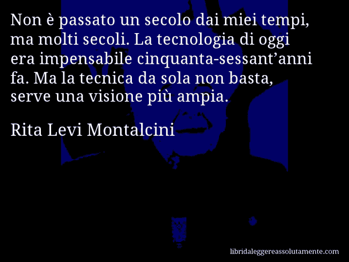 cartolina aforisma rita levi montalcini