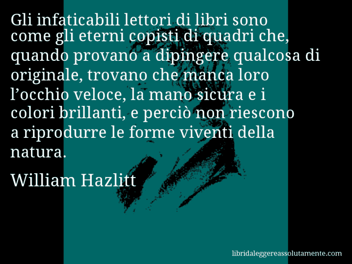 cartolina aforisma william hazlitt